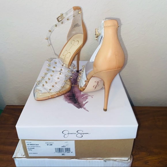Jessica Simpson | Shoes | Jessica Simpson Westah Studded Heels 43 Inches |  Poshmark